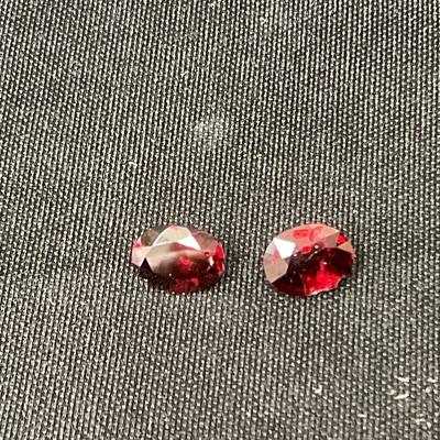 2 Garnet Oval Gemstones