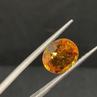 Oval Orange Sapphire Gemstone