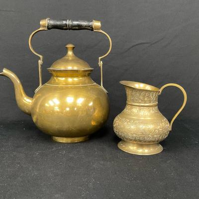 Brass Tea Kettle & Pitcher