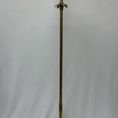 Vintage Brass Torchiere Floor Lamp