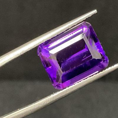 Dark Purple Amethyst Baguette Gemstone 