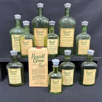 Royall Lyme Vintage Glass Bottles