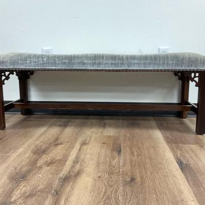Velveteen Wooden Bench