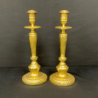 Pair of Vintage Brass Candlesticks 