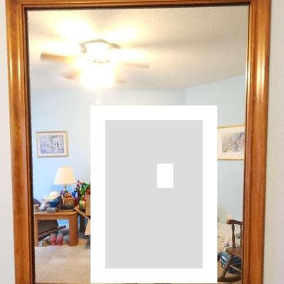 Walnut Framed Mirror (Upstairs)