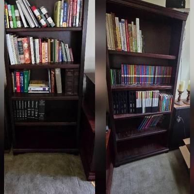 2 Mahogany Bookshelves 