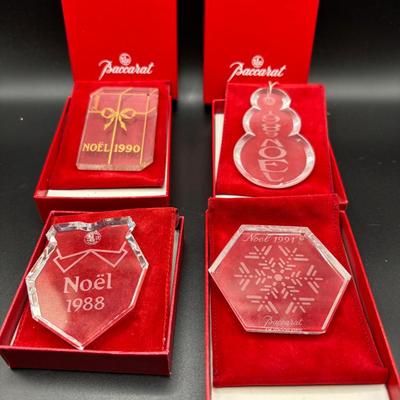 Sale Photo Thumbnail #15: Vintage Baccarat Holiday Ornaments Set Of Four