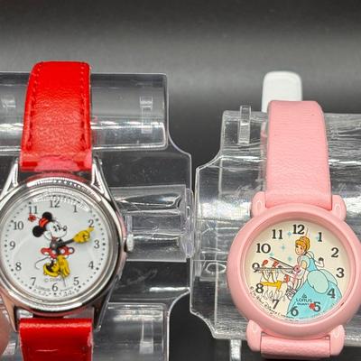 Sale Photo Thumbnail #30: Two Children’s Wrist Watches Mikey And Cinderella