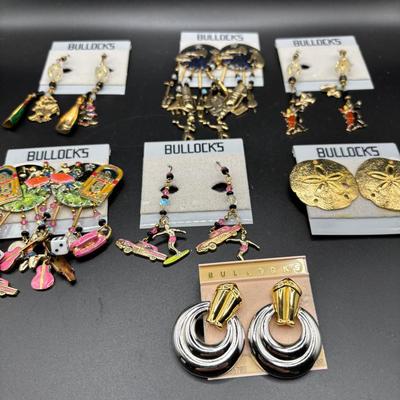 Sale Photo Thumbnail #70:  Vintage Lot Of Earrings From Bullocks Depart Store