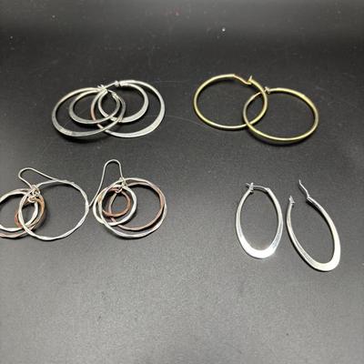 Sale Photo Thumbnail #52: Vintage Hoop Earrings Guess And Others