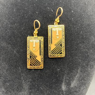 Sale Photo Thumbnail #25: Vintage Laurel Burch “Goddess “ Earrings 
