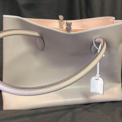 Authenticated Kate Spade Leather tote Warm Beige
