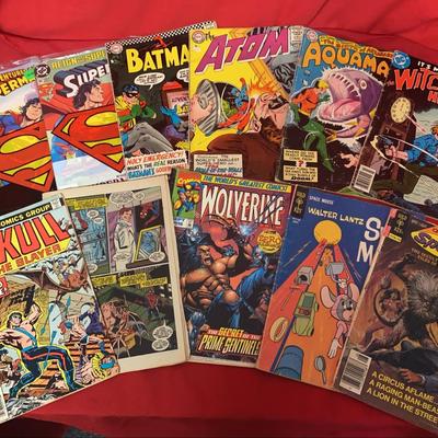 11 Single Issue Comic Books DC Marvel Gold Key Superman Batman The Atom Wolverine Spider-Man
