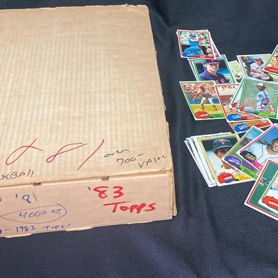 Box Of Topps 80s Baseball Cards
