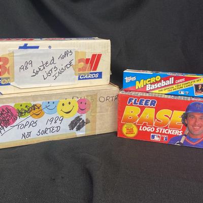 1989 Fleer And Topps Baseball Cards/Box Of 1992 Topps Micro Baseball Cards
