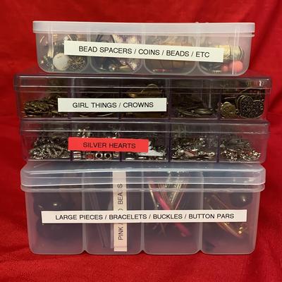 VINTAGE JUNK DRAWER Lot - Loose Trinkets, Unsorted Charms, Jewelry, Bangles, Bracelets, Mixed Metals