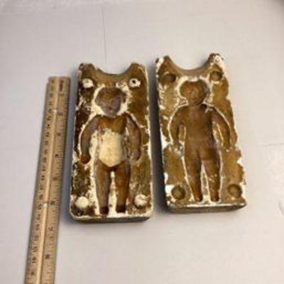 Antique plaster doll mold