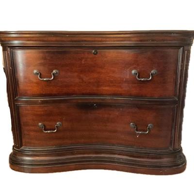 Solid Wood 2 Drawer filing cabinet 