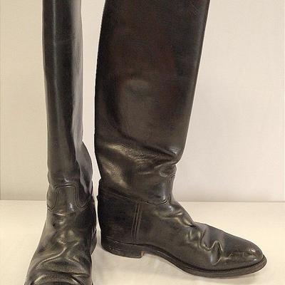 Vintage Mexican Military Black (Dyed) Cavalry Boots Ca. 1938-1943 Sz. 11.5