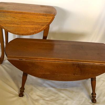 Two Drop Leaf Side Tables
