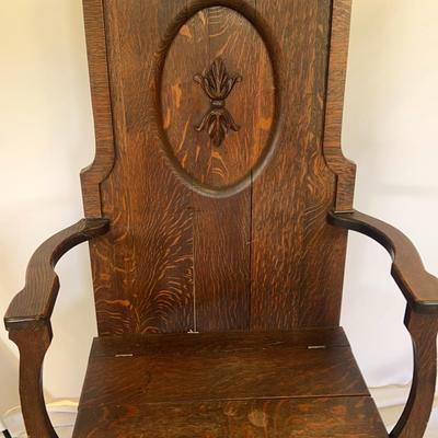 Antique Hall Tree Seat
