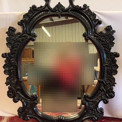 Gorgeous Big Black Hard Plastic Mirror