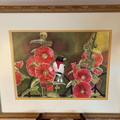 Songbird Print In Gold Frame