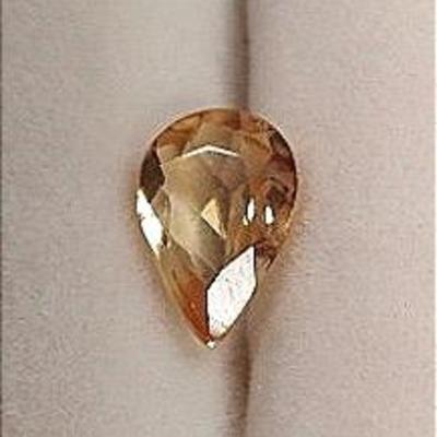 Loose 2 ctw Pear-shaped Citrine - Measured And Affirmed By A Jeweler