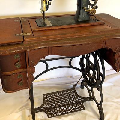 Antique “Davis” Table Top Sewing Machine