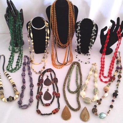 Beaded Necklaces Of Many Colors
