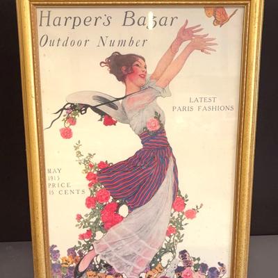 Framed Print front cover of Harper's Bazar Paris Edition, May 1915, Outdoor Number
