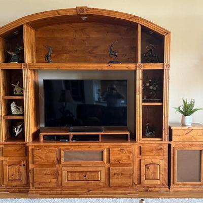 Alder Wood Custom TV Cabinet (TV, speakers and contents in cabinet NOT Included, Cabinet Only)