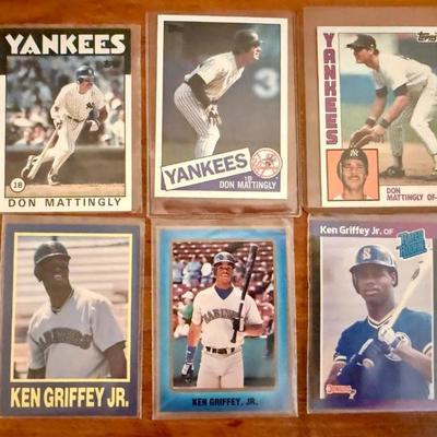 Assorted Baseball Cards  (Don Mattingly and Ken Griffey, Jr.)