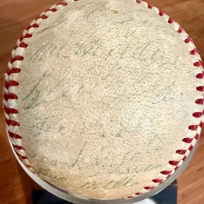 MLB American League baseball signed by 1954 Boston Red Sox players including Ted Williams, Del Baker and Frank Sullivan, et al. (to be...