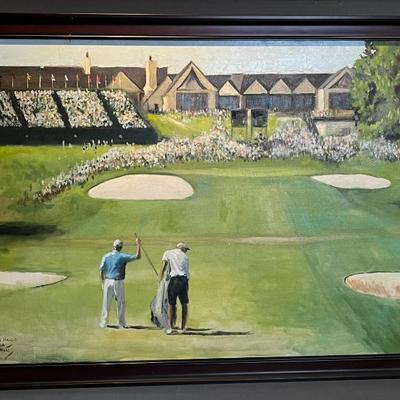 Roger Davis painting, Southern Hills, Tulsa, OK PGA 