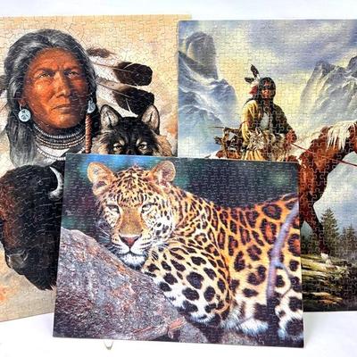 Indian and Tiger Portrait Puzzles 
