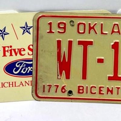 Oklahoma and Texas License Plates