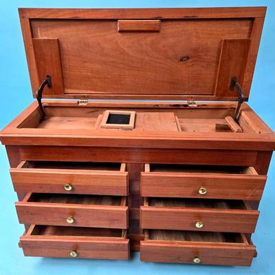 Custom Made Jewelry Box with Blueprints 