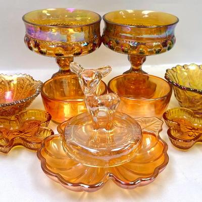 Vintage Amber Indiana Carnival Glassware