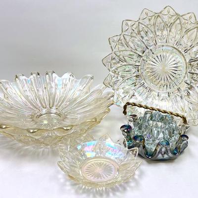 Vintage Iridescent Federal Glassware 