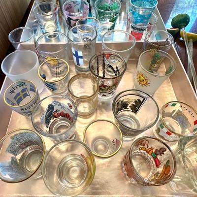 Shot glasses from around the world