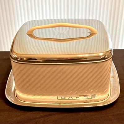 Vintage locking square cake carrier