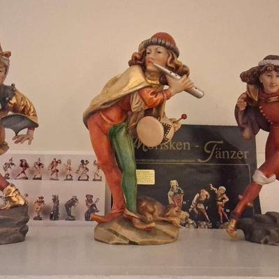 Set of 3 Die Moriskentanzer Figurines – 9" Tall