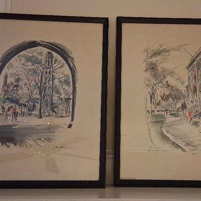 Framed John Haymson University Prints – Harvard & Yale