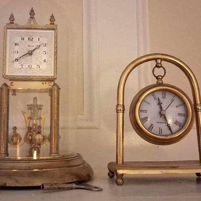 Two Brass Clocks – Kundo and Quartz