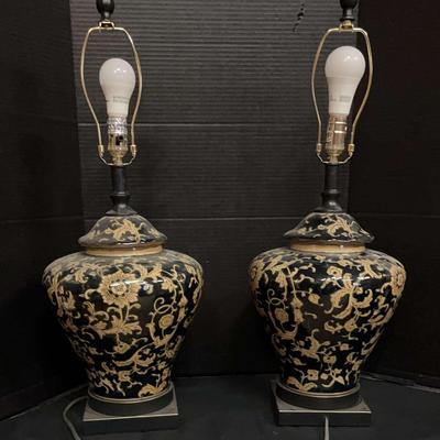 Pair of Asian-Style Table Lamps