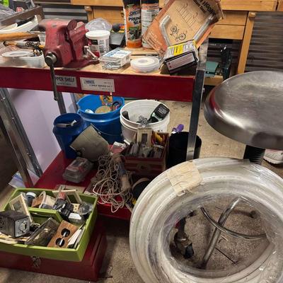 Nesco Rolling Service Cart, Plumbing Supplies, Stool & Toolbox