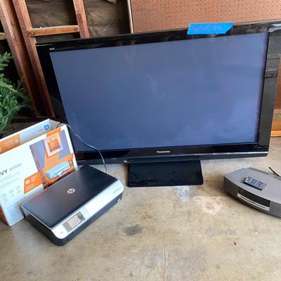 Electronics Bundle With 54” TV, Bose Music System, & Printer Panasonic TV, HP Printer & Bose CD Play
