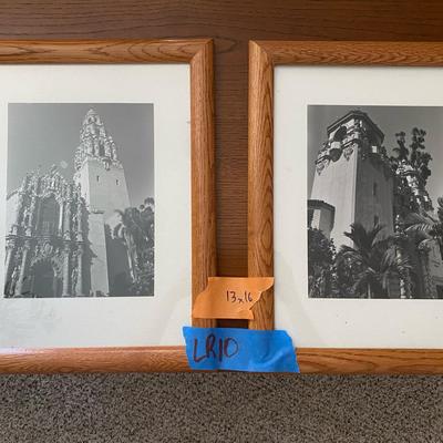 Black & White Photo Prints Set of 2 Framed Black & White Balboa Park Prints