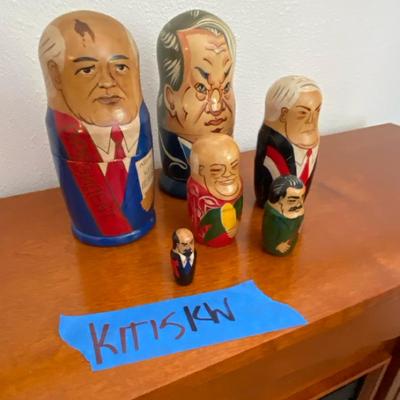 Rare Russian Nesting Doll Political Matryoshka Set